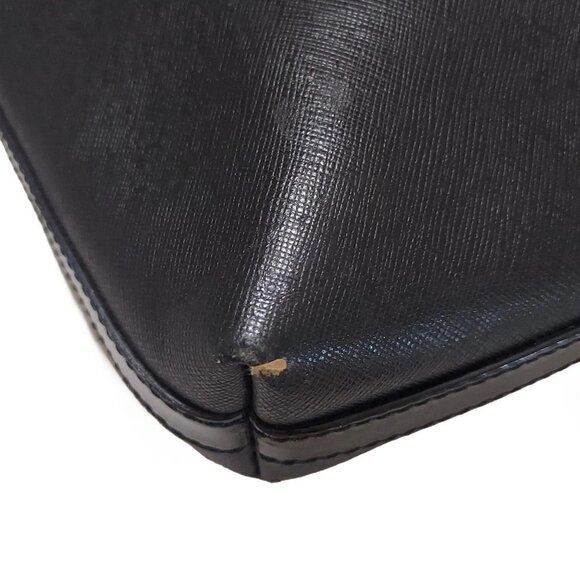 Auth Salvatore Ferragamo Vara - Black Leather Patent Leather Shoulder Bag - Picture 12 of 12